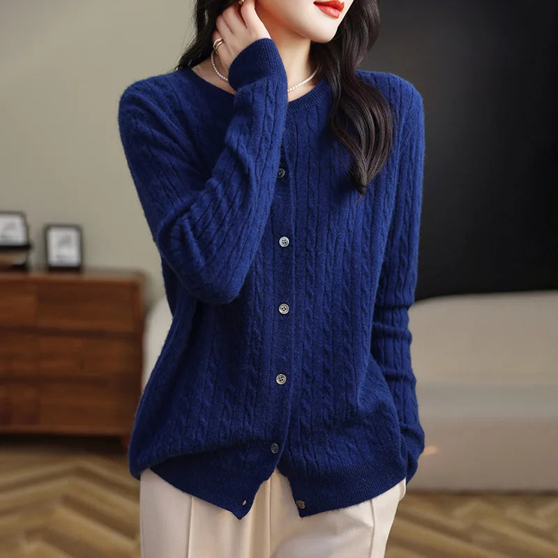 Cardigan en maille torsadée Veronica