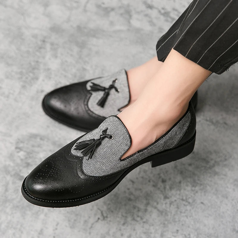 MATTEO HERRINGBONE LOAFERS