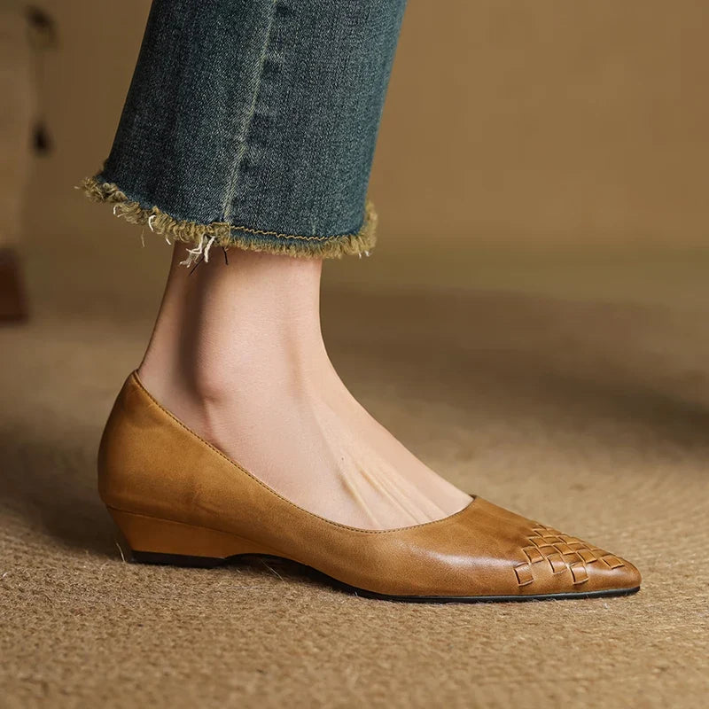 Zelith pumps i äkta läder