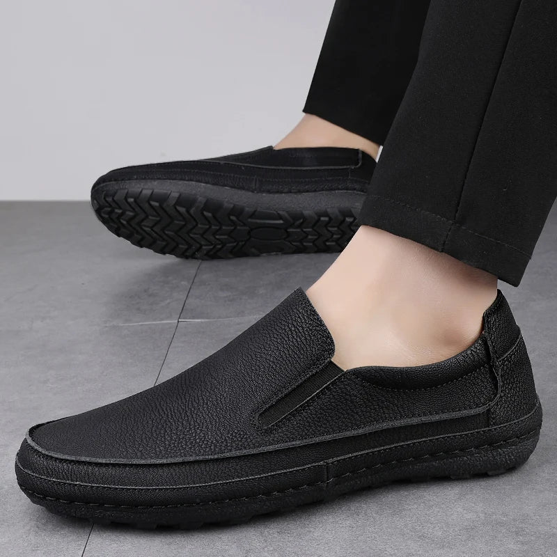 Larvis loafers i ægte læder