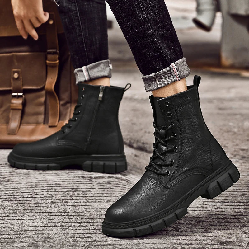 Bottes en cuir véritable