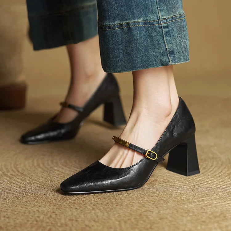 Tacones de cuero genuino Auria