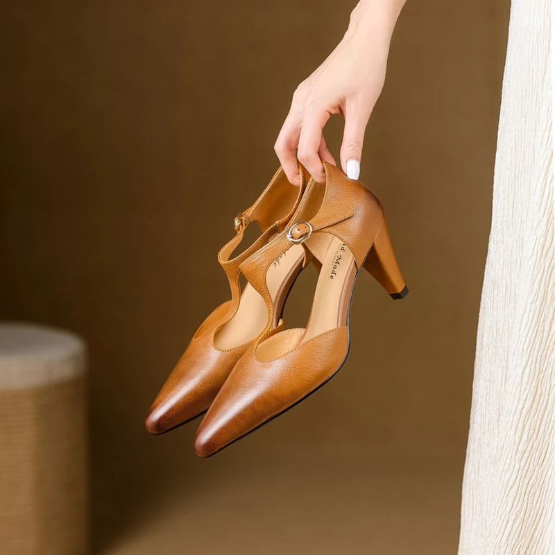 TRIANA GENUINE LEATHER HEELS