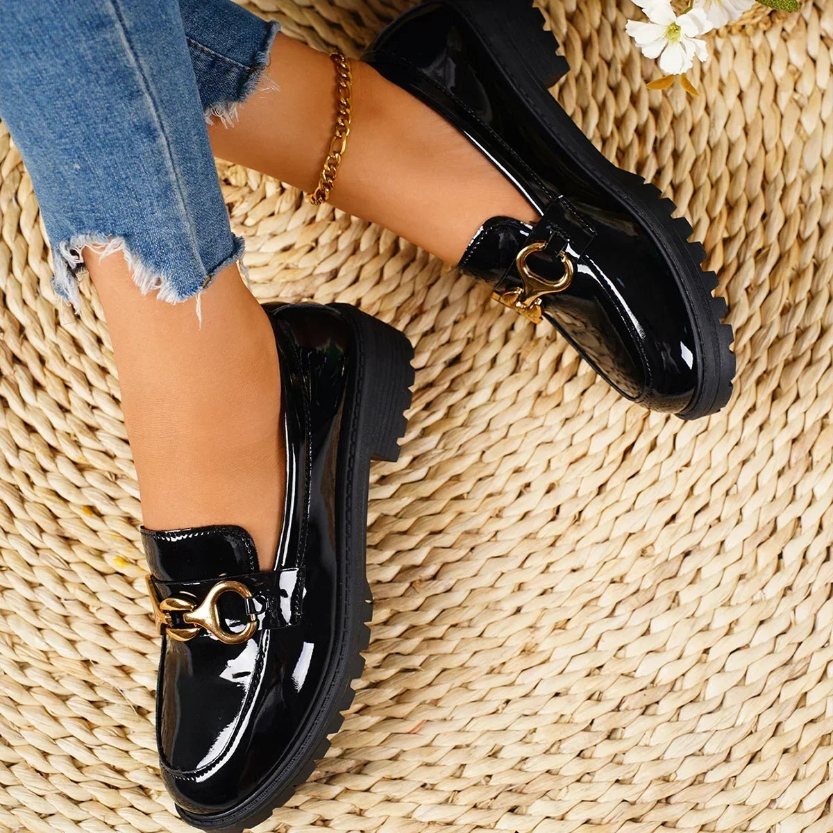 Mocassins Marlis em pele