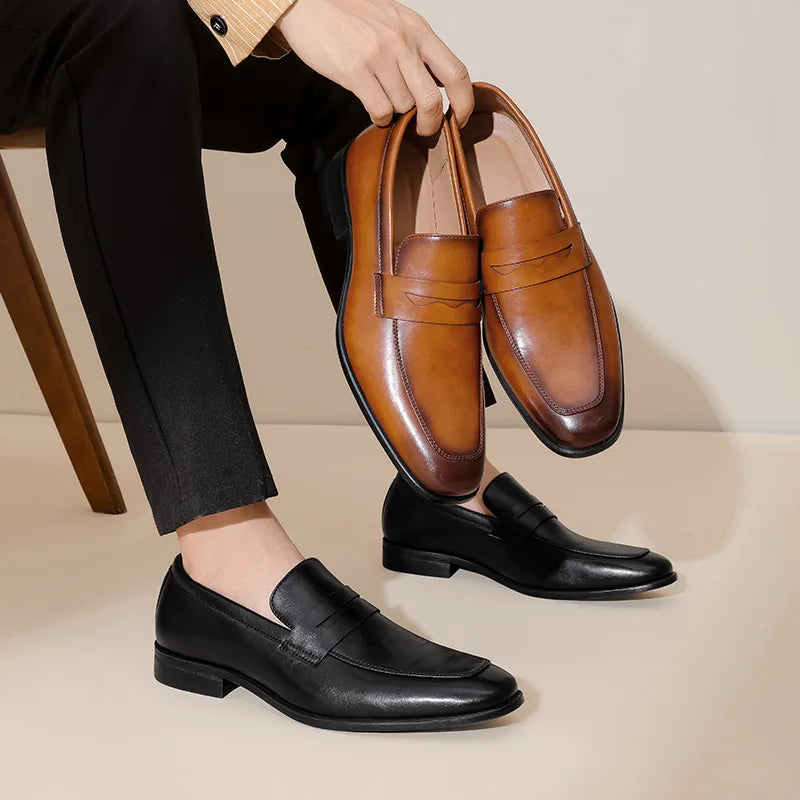 Malric loafers i läder