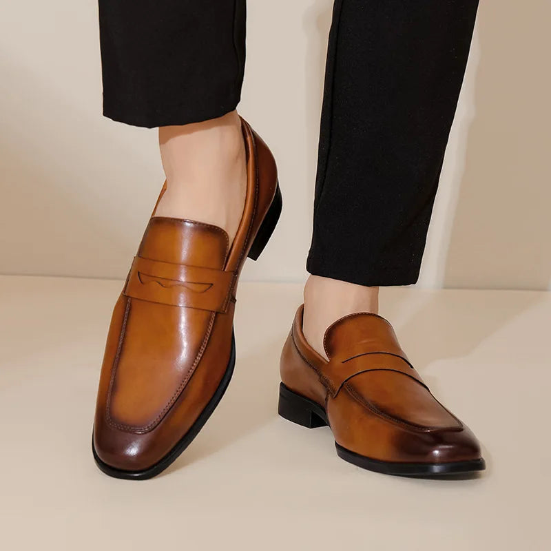 Malric loafers i läder
