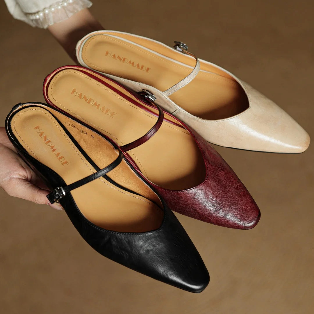 EVELIS GENUINE LEATHER MULES
