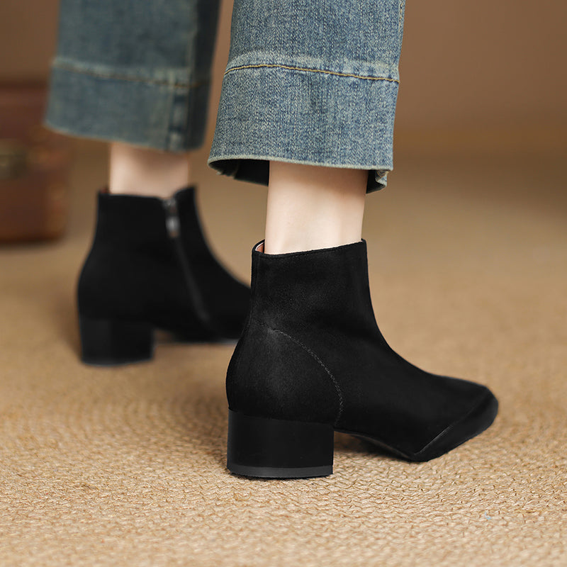 Botins Evie em Camurça Genuína