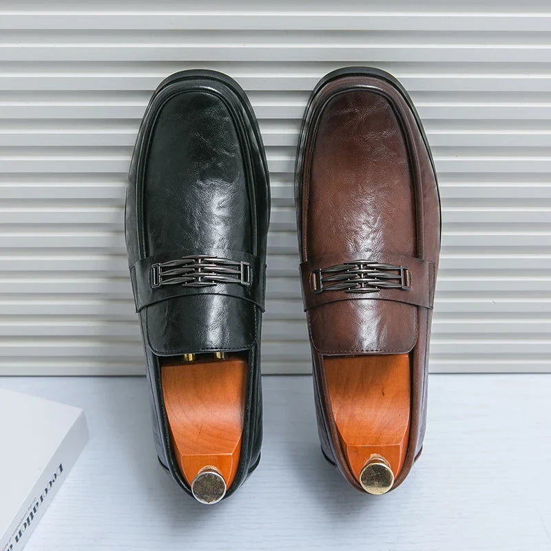 Mocasines Macon de cuero genuino