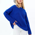 Maglione in maglia Royal con spalle scese