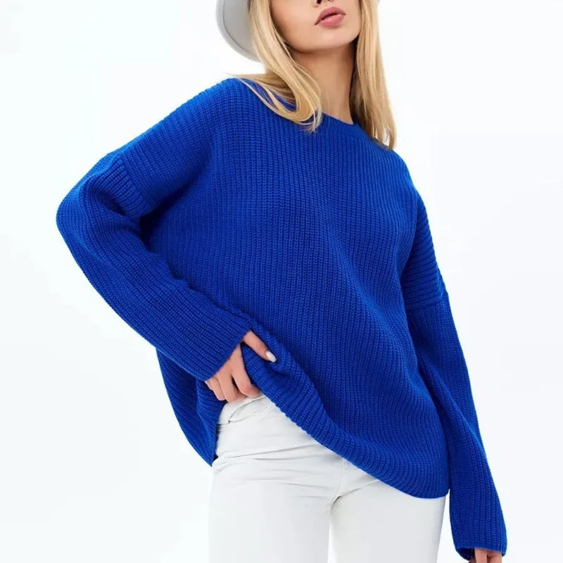 Maglione in maglia Royal con spalle scese