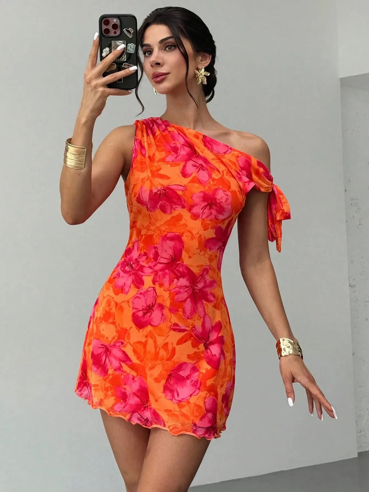 INAYA FLORAL MINI DRESS