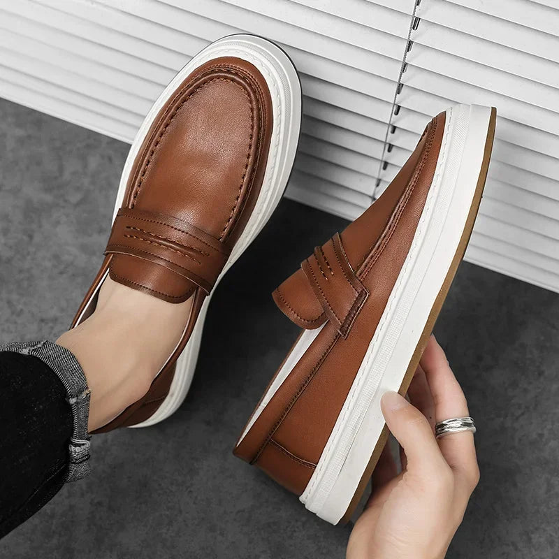 Mocasines Moico de cuero genuino