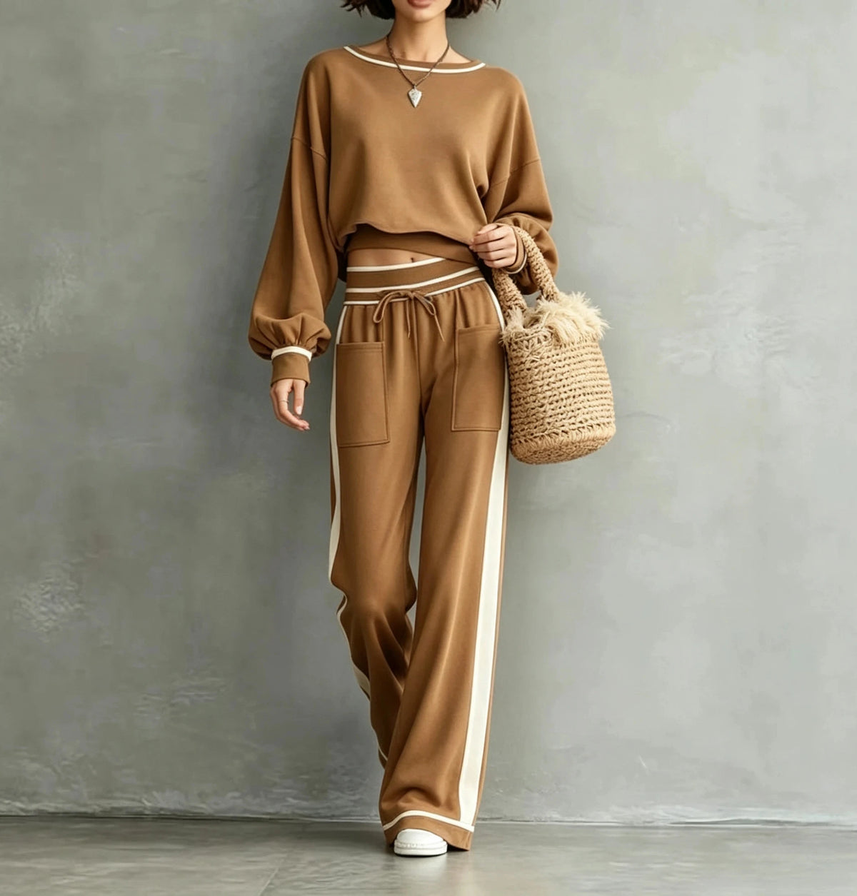 AMANDINE CONTRAST LOUNGE SET