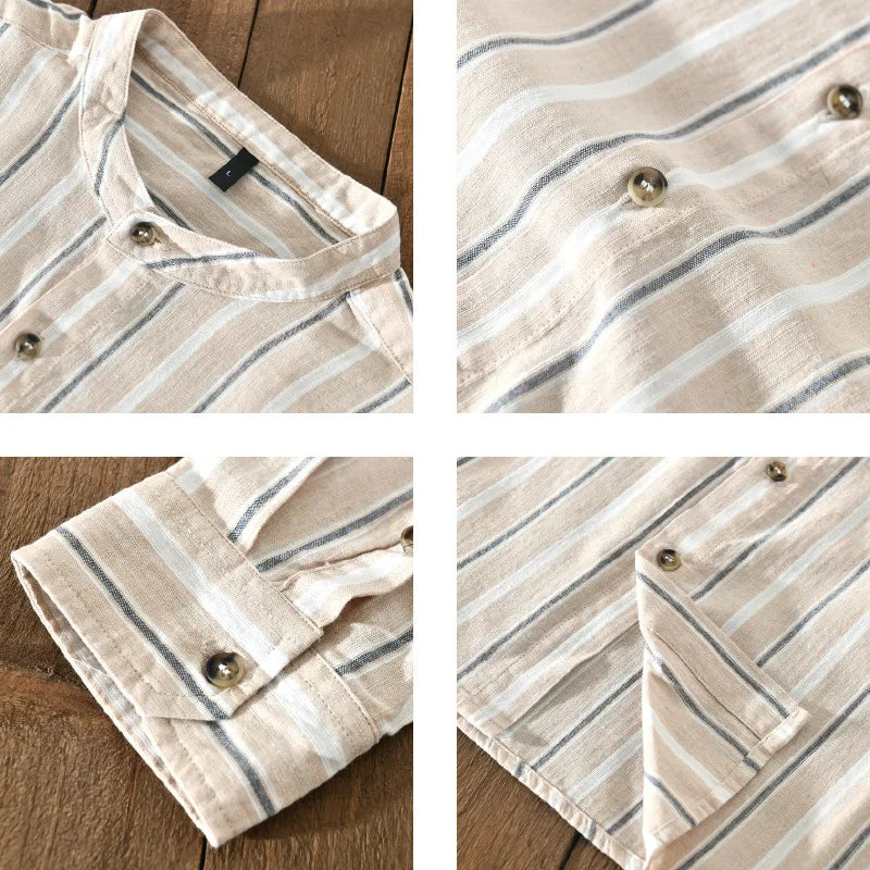 Chemise Alfonso en coton et lin