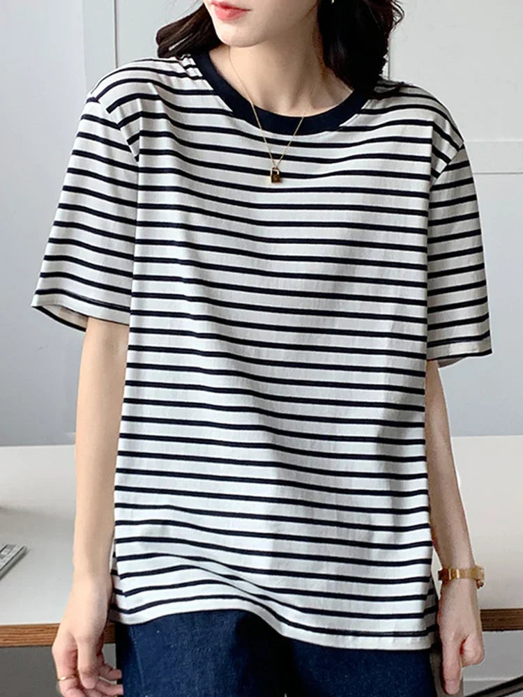 Camisa de Algodão às Riscas Joslyn