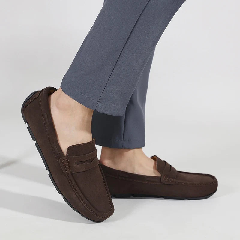 Mocasines Fletro de ante auténtico