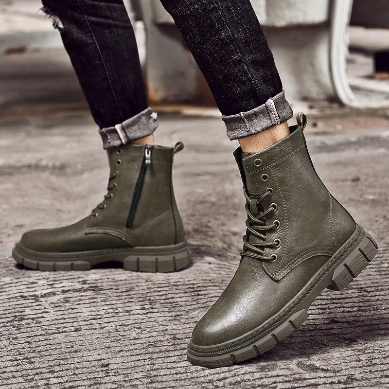 Bottes en cuir véritable