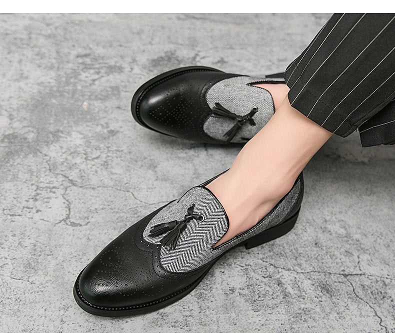 MATTEO HERRINGBONE LOAFERS