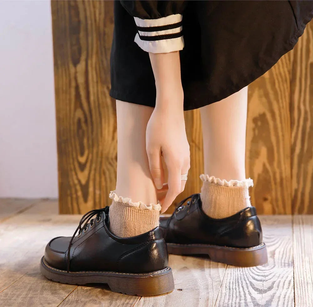 ELORA GENUINE LEATHER OXFORD SHOES