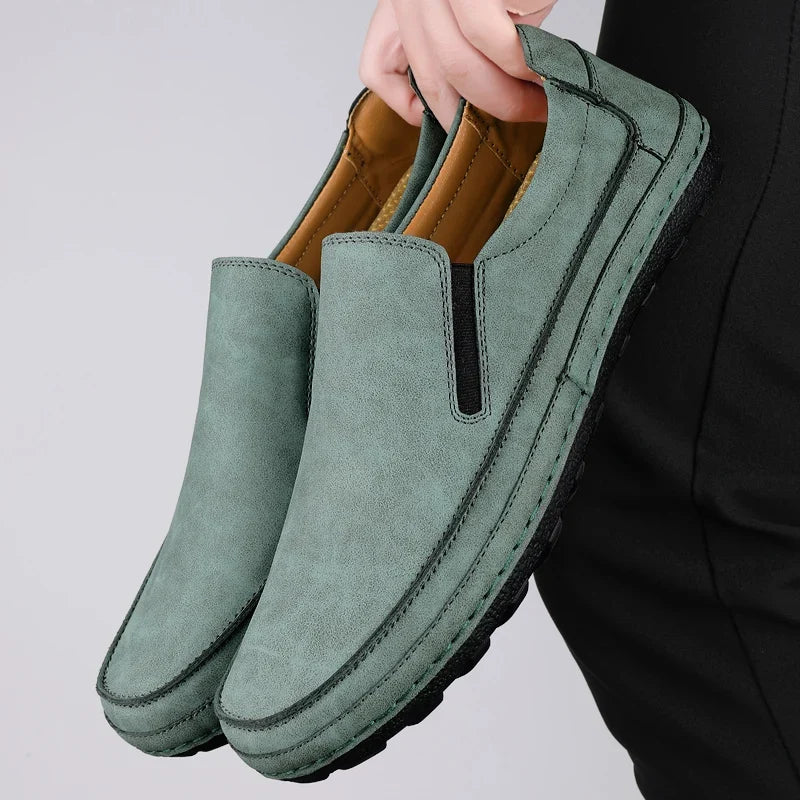 Larvis loafers i ægte læder