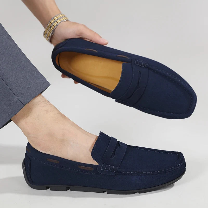 Mocasines Fletro de ante auténtico