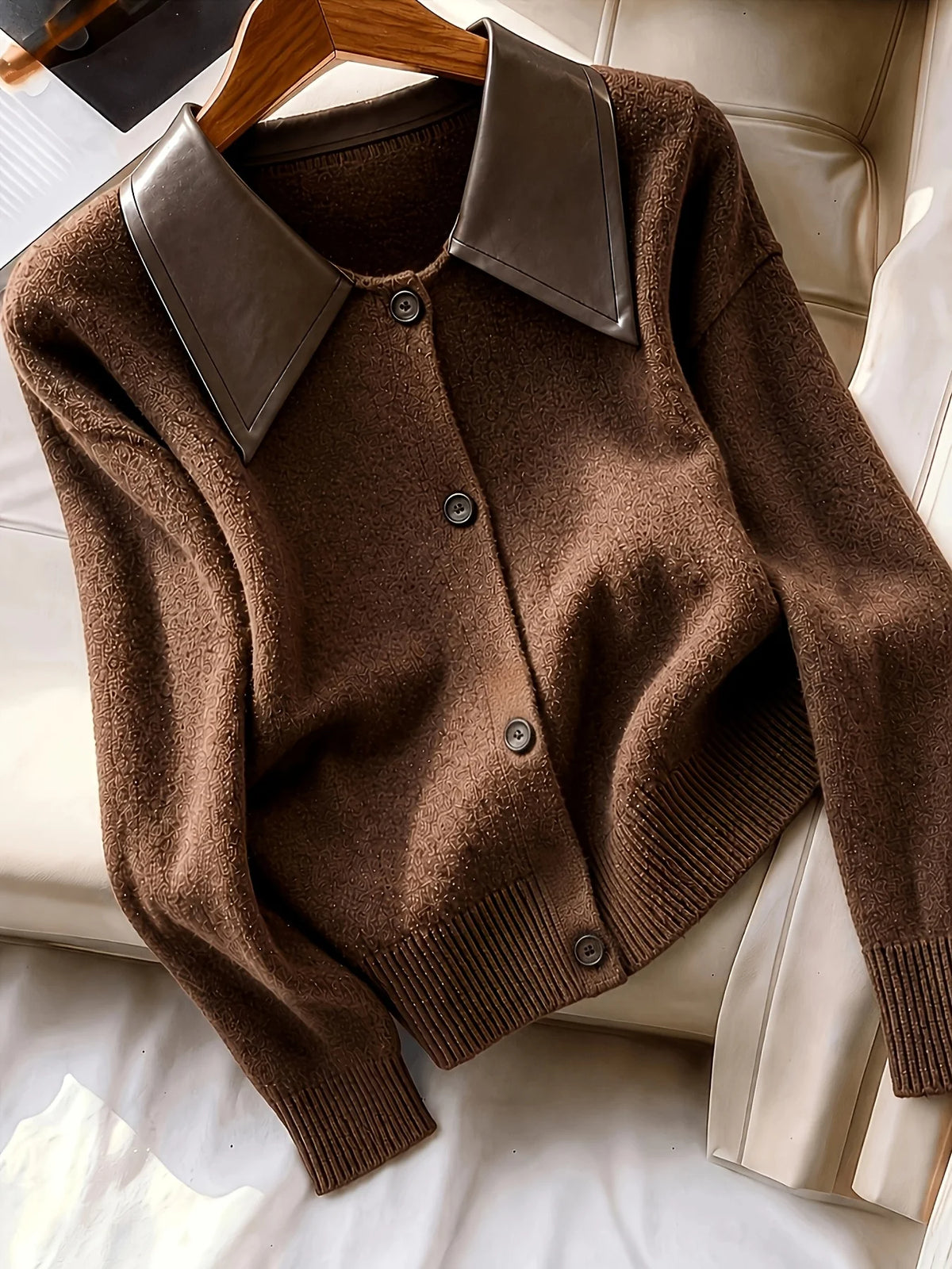CLAUDINE COLLARED CARDIGAN