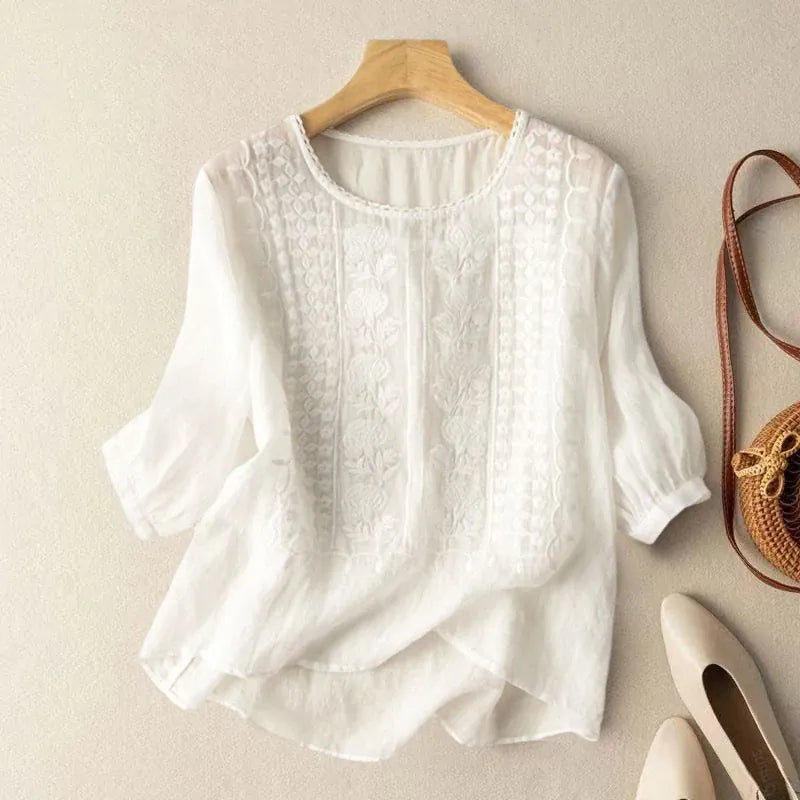 Blusa in lino Maeve