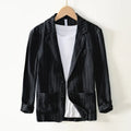 Blazer Thaden para hombre a rayas de algodón y lino