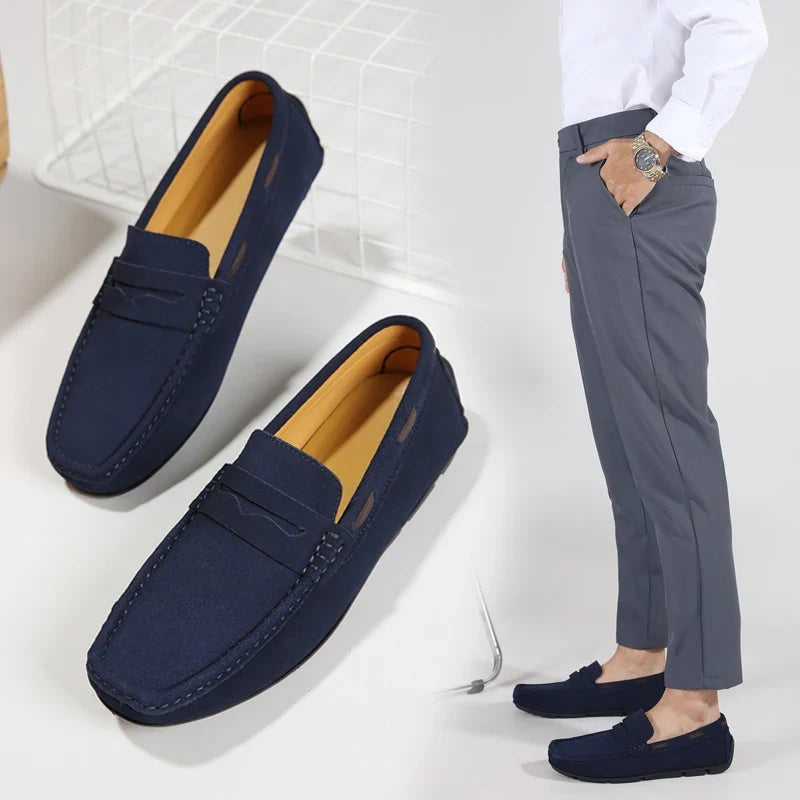 Mocasines Fletro de ante auténtico