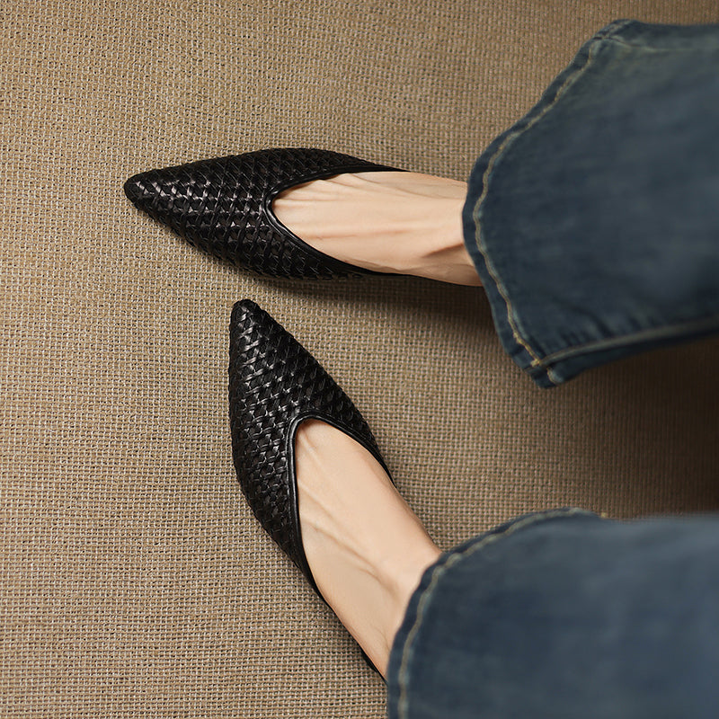 Mules Olivia de cuero genuino