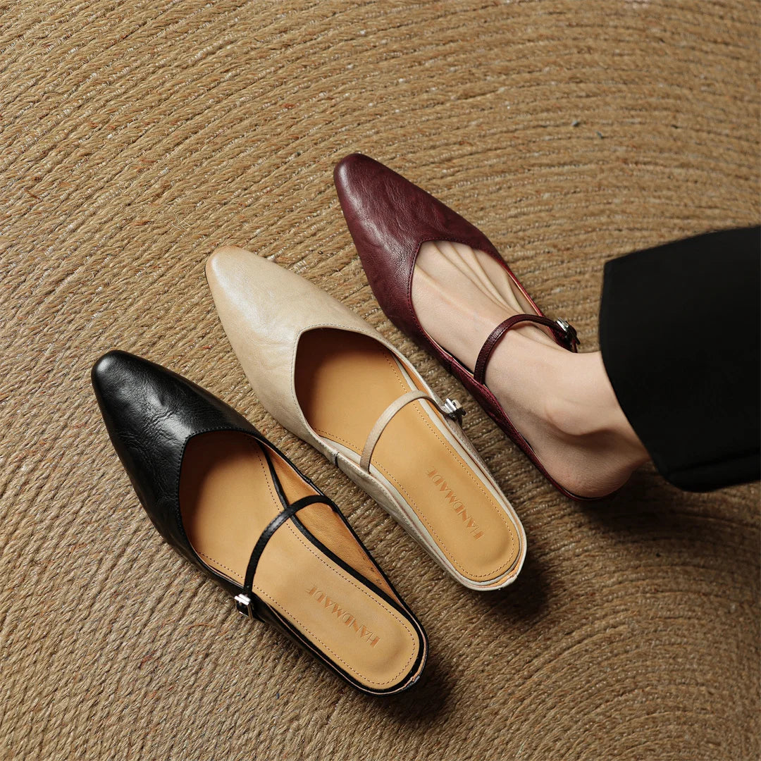 EVELIS GENUINE LEATHER MULES