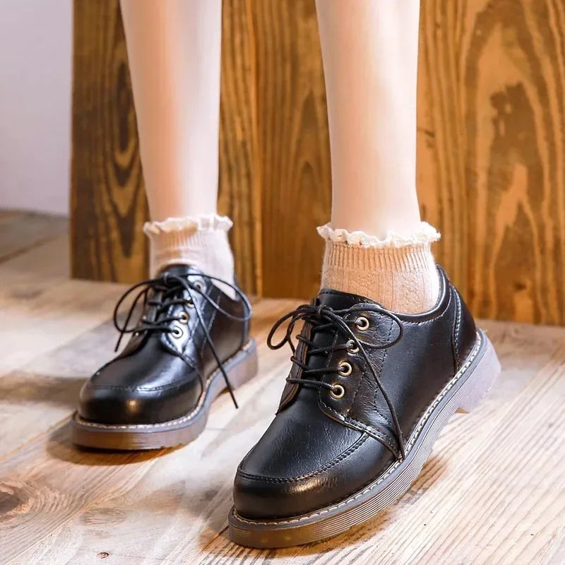 ELORA GENUINE LEATHER OXFORD SHOES