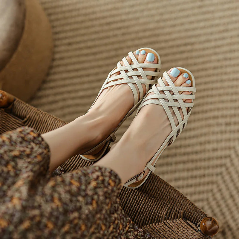 ELARA WOVEN BOHO SANDALS