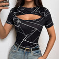 ESME GEOMETRIC CUTOUT TOP