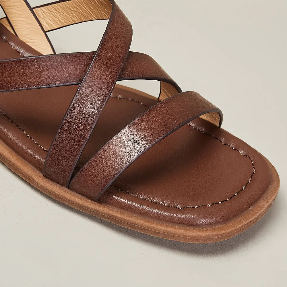 AGNIT STRAPPY LEATHER SANDALS