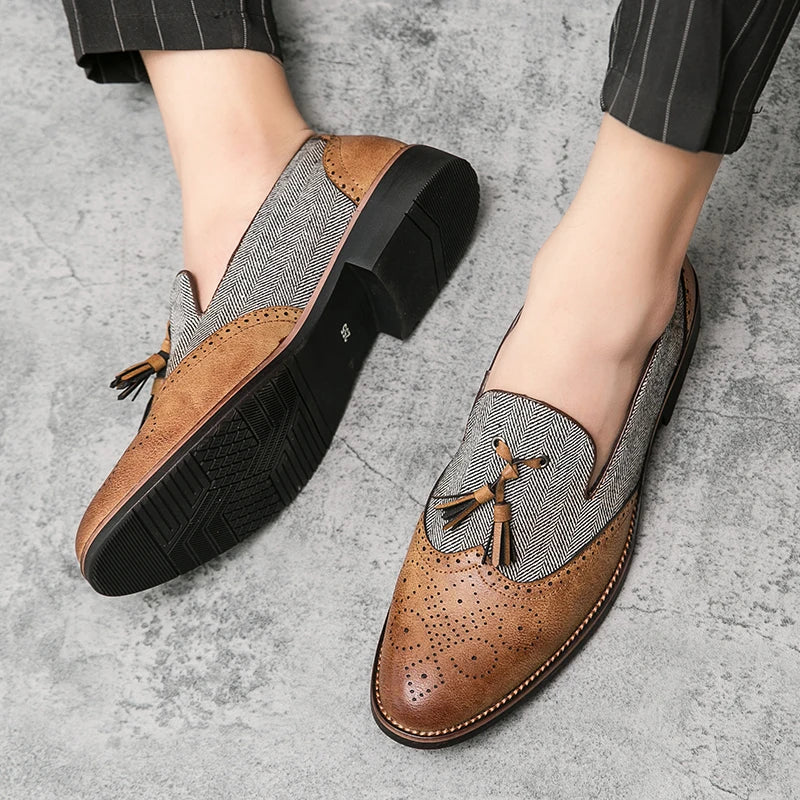 MATTEO HERRINGBONE LOAFERS