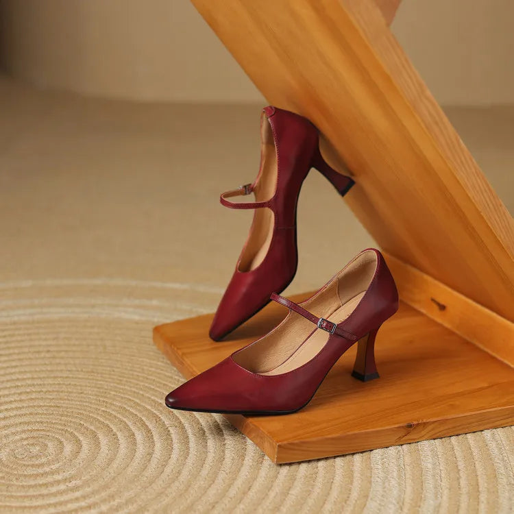 Tacones Samara de cuero genuino