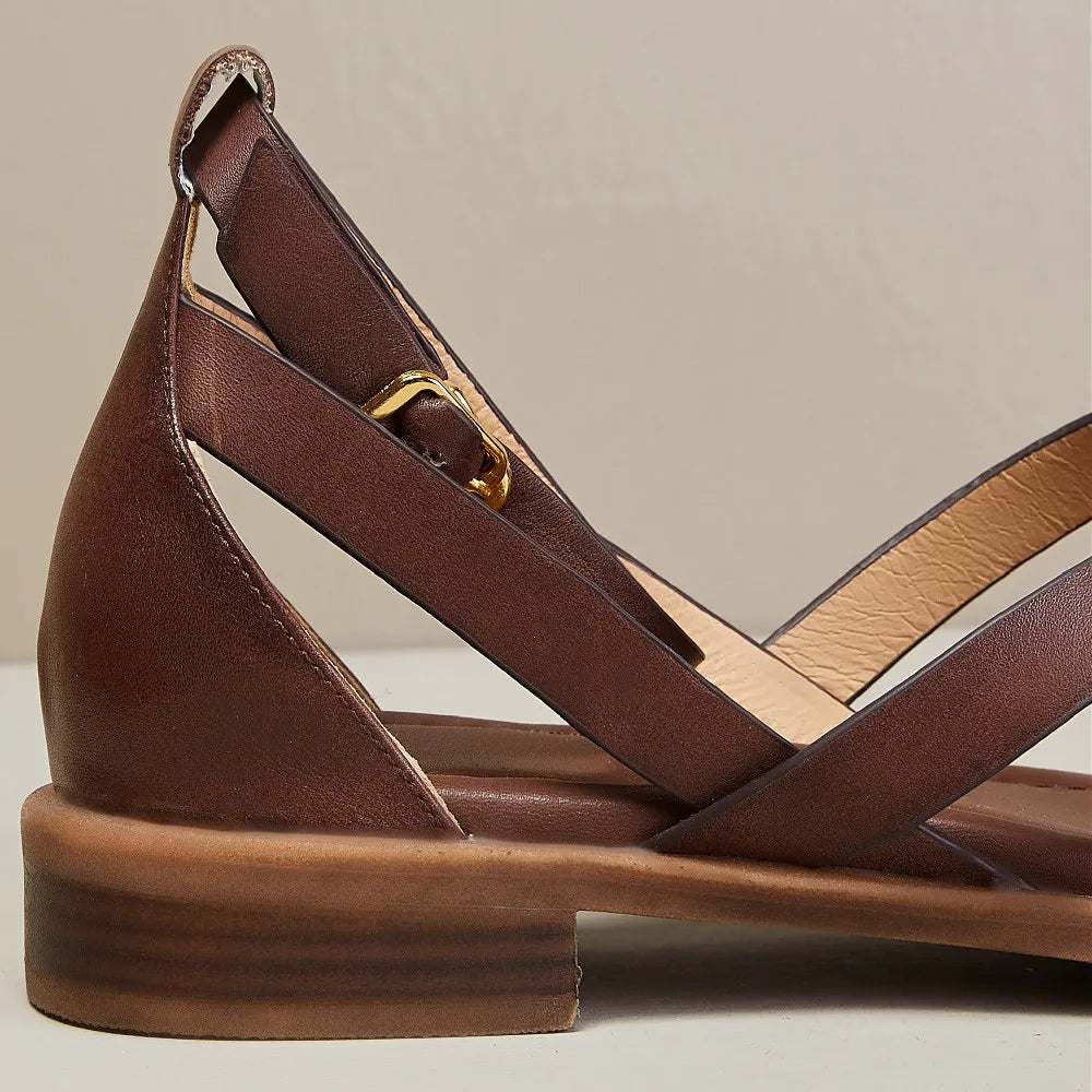 AGNIT STRAPPY LEATHER SANDALS
