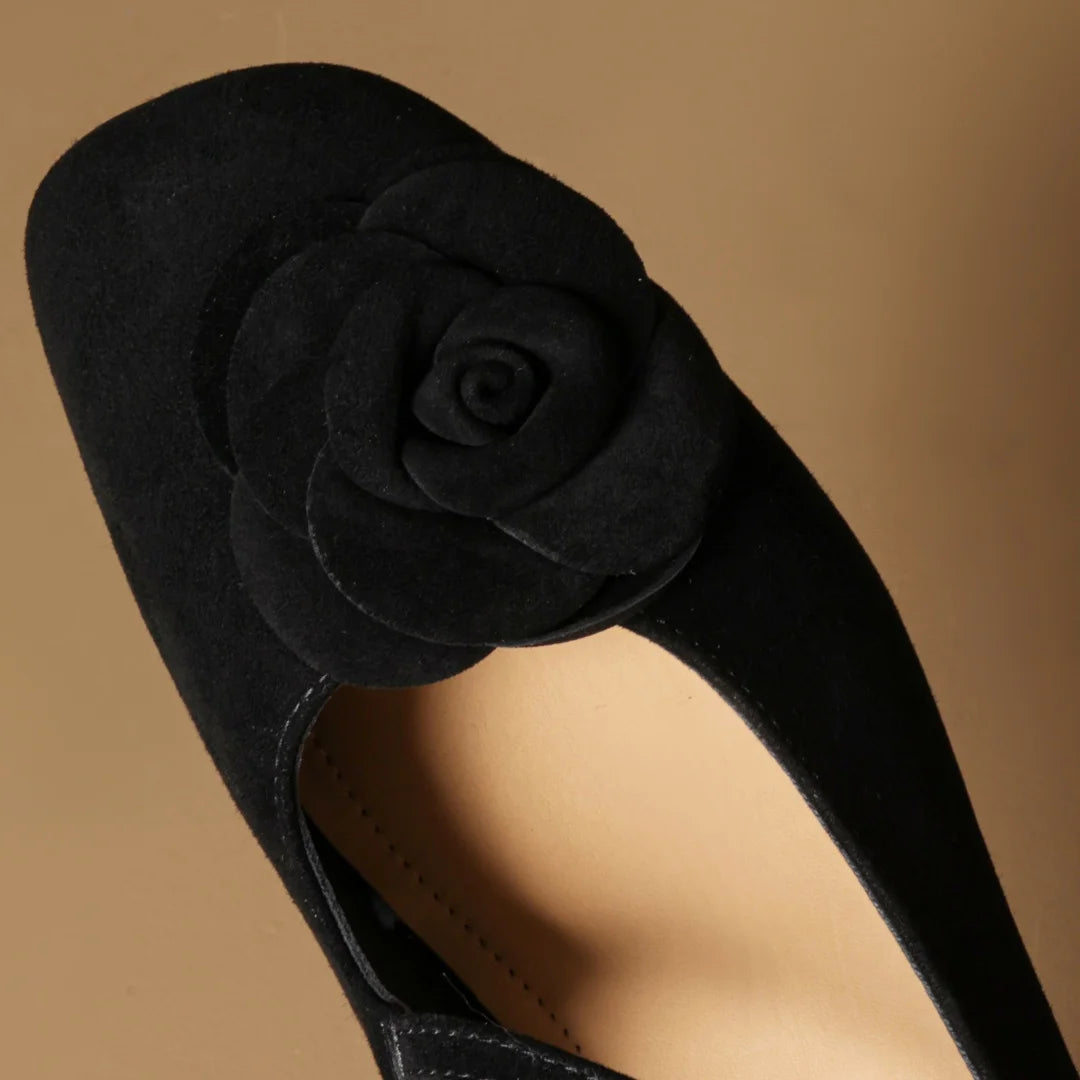 THEORA SUEDE MARY JANE HEELS