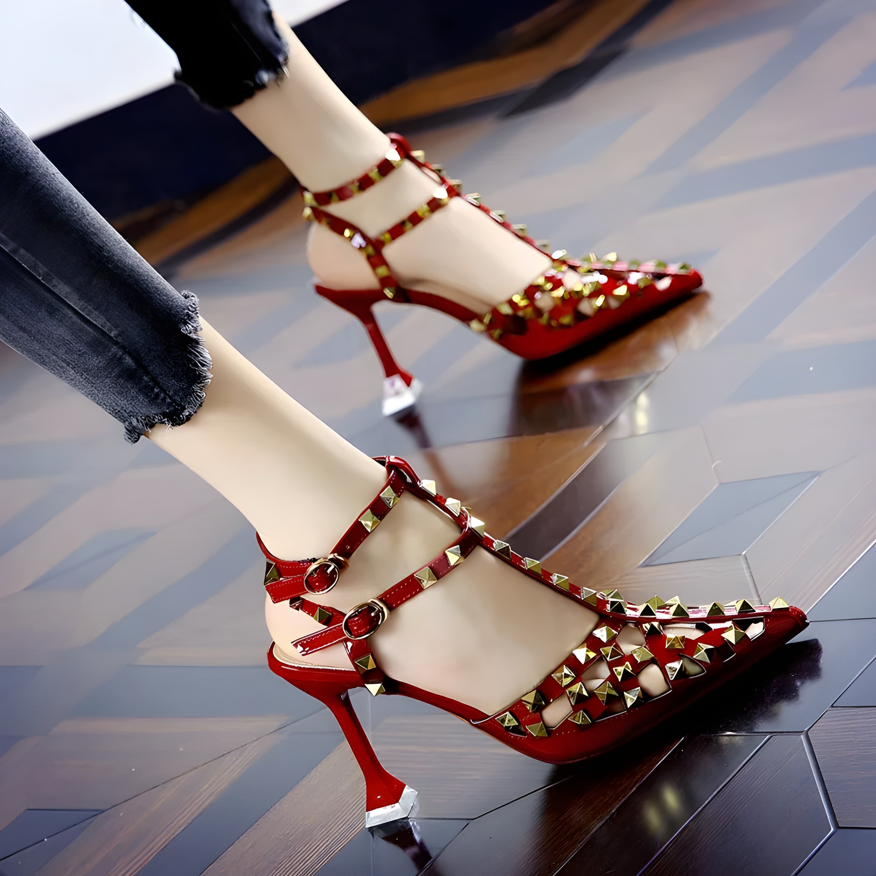 LIORA PATENT LEATHER STILETTOS