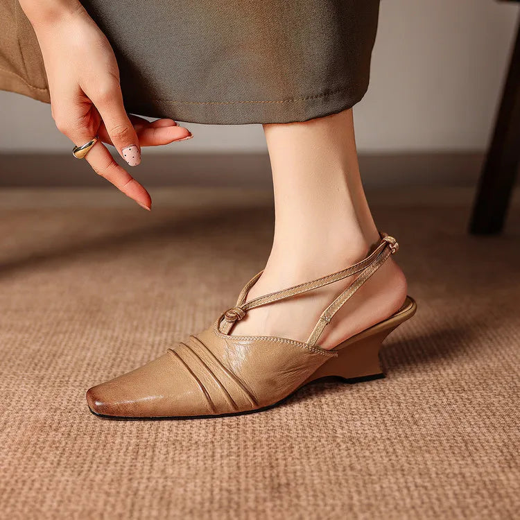 VARENA GENUINE LEATHER HEELS