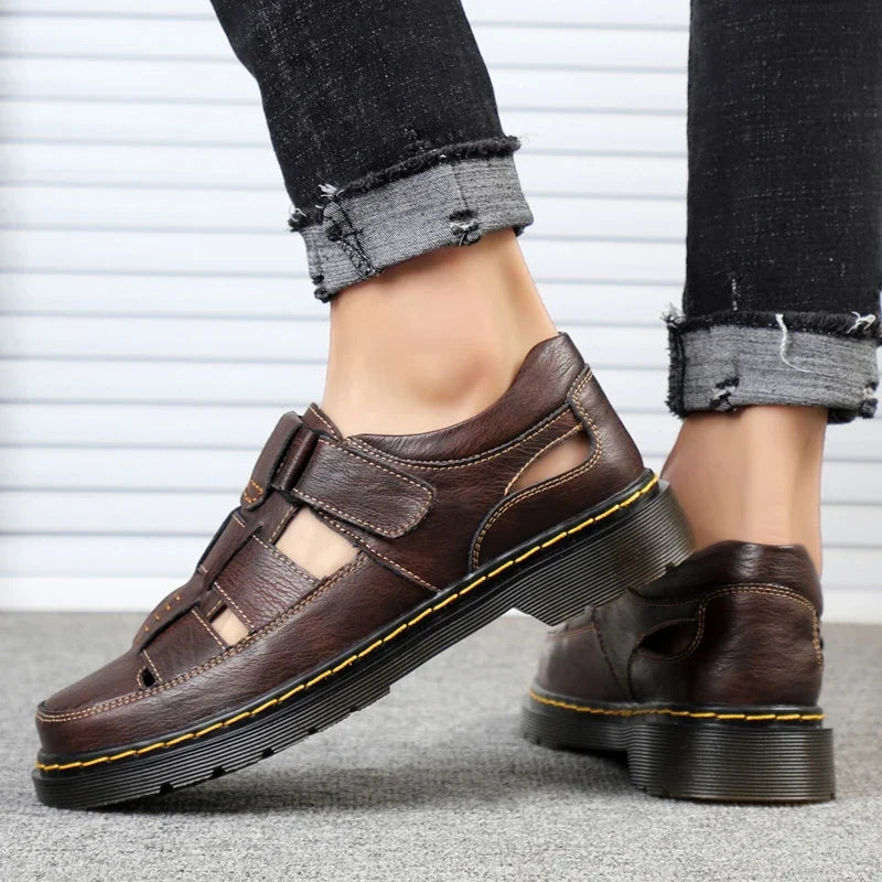 Sandalias Travi de cuero genuino