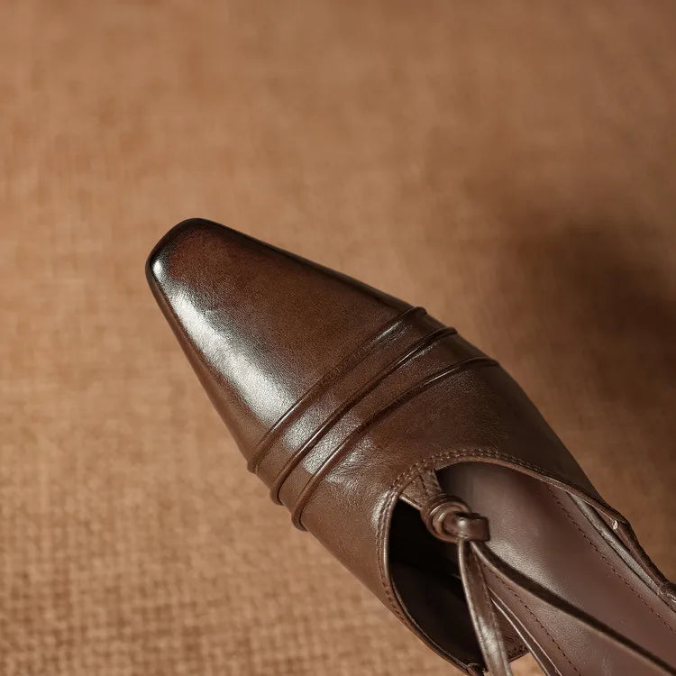 VARENA GENUINE LEATHER HEELS