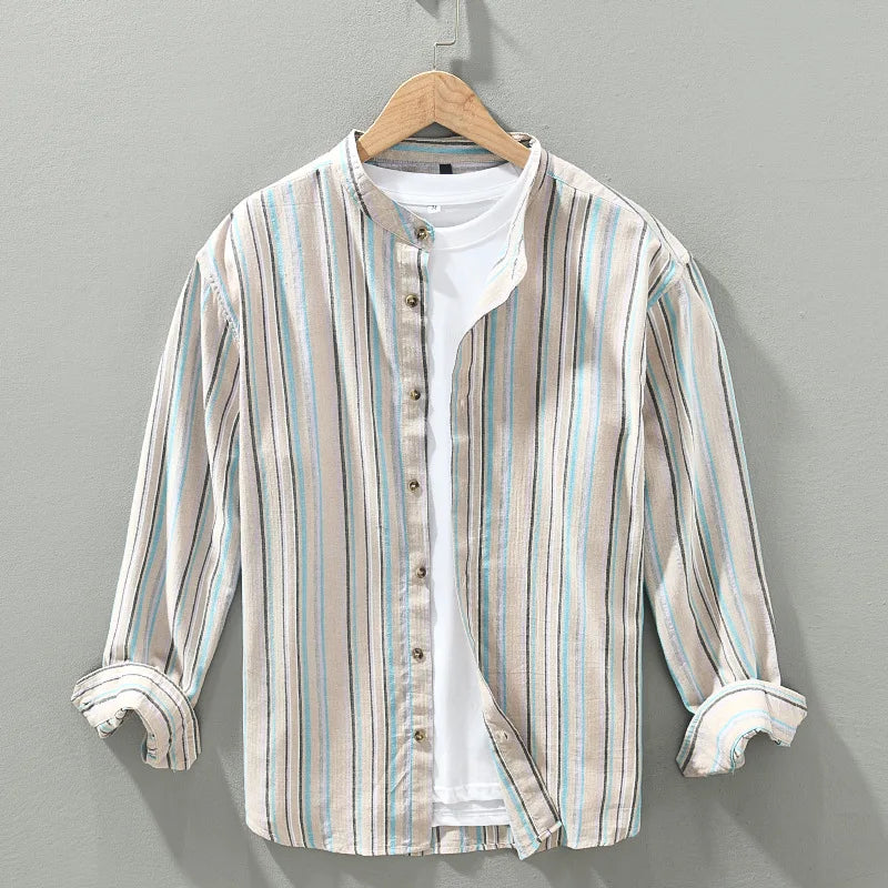 Chemise Alfonso en coton et lin