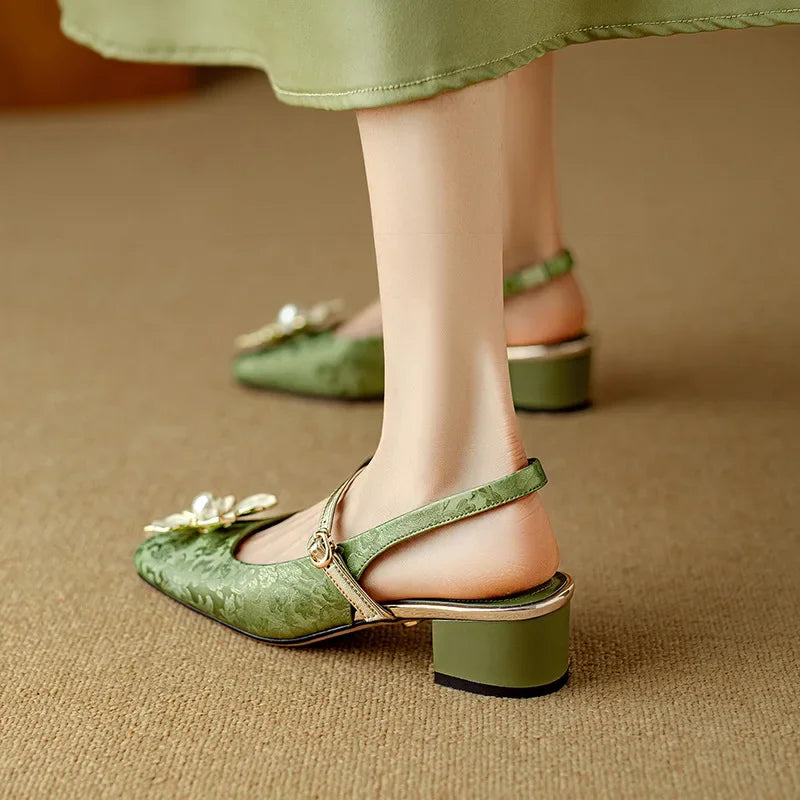 AMARA FLORAL PEARL HEELS