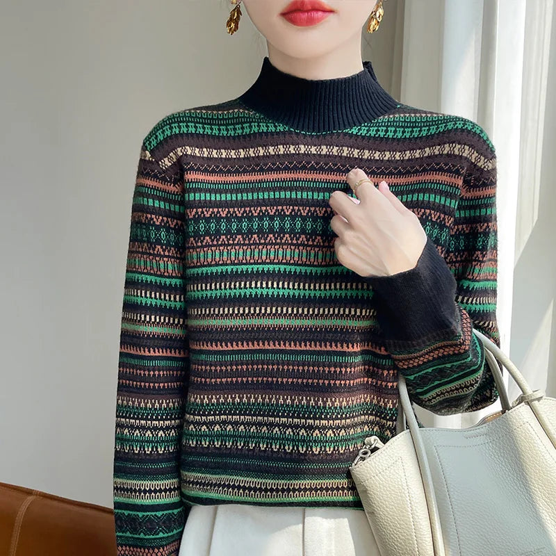 Maglione a righe in lana Elysia