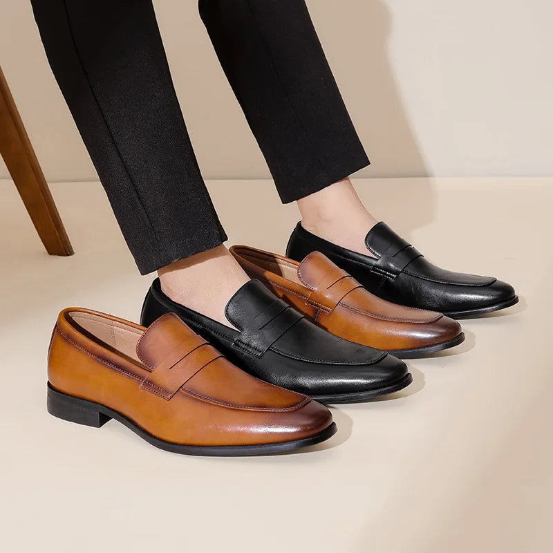 Malric loafers i läder