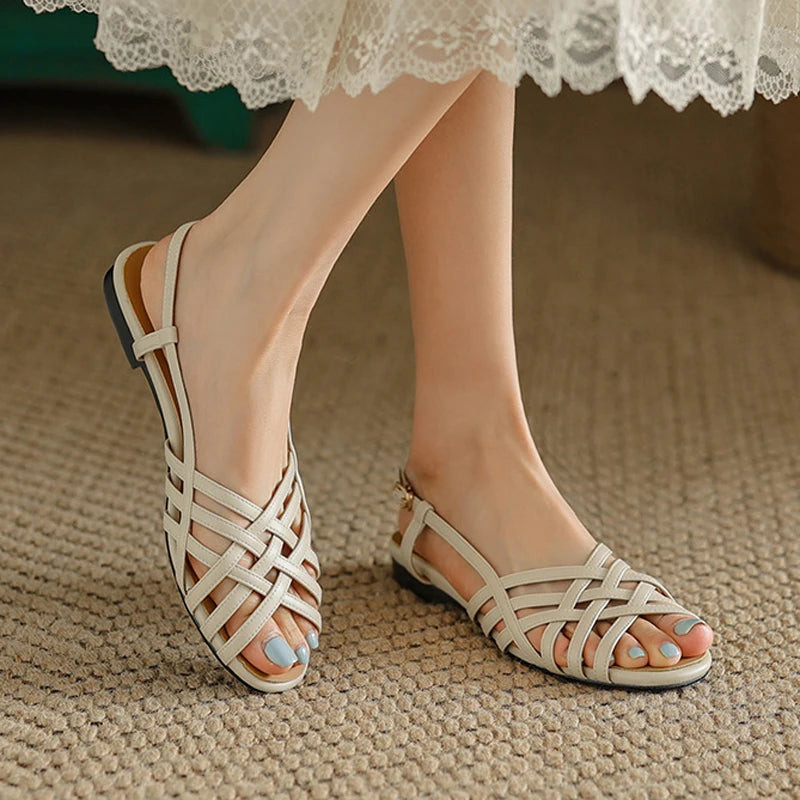 ELARA WOVEN BOHO SANDALS