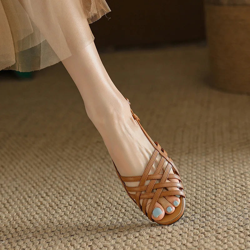 ELARA WOVEN BOHO SANDALS